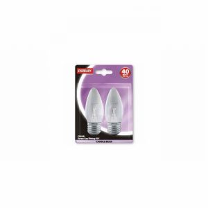 Lamp Candle Clear ES 40Watt x2