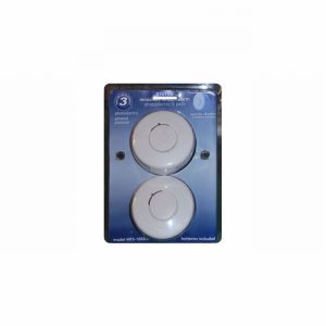 Smoke Alarm 9Volt Photoelectric Compact x2