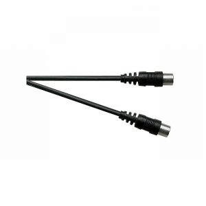 Lead Coaxial Plug to CoAxial Socket 2m Black