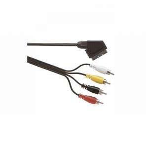 Lead Scart Plug to 4 Phono Plugs