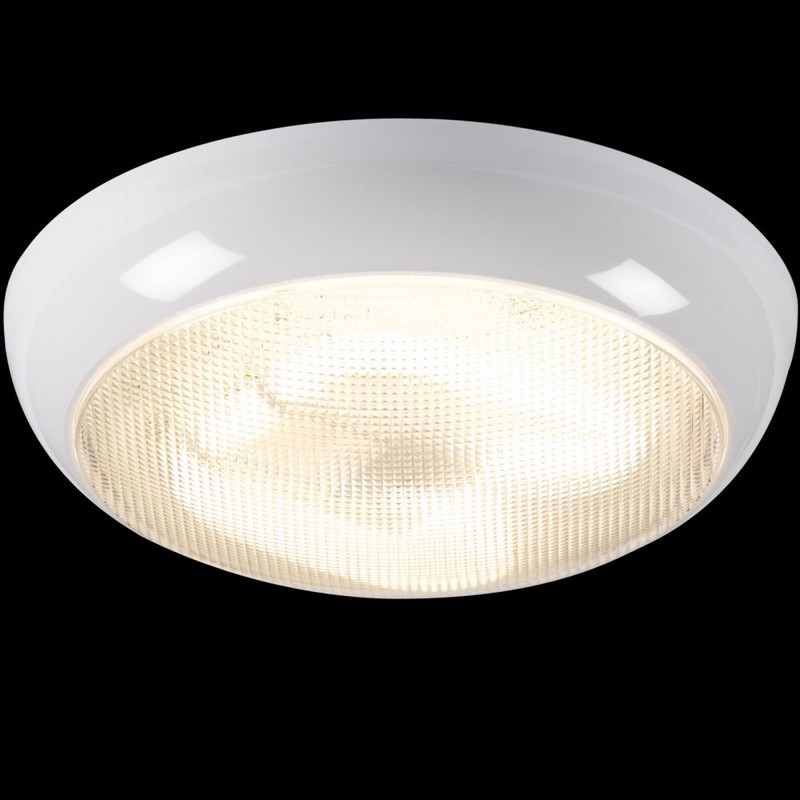 Flush Fitting Round White+Prismatic Diffuser 28W ?P IP44 D