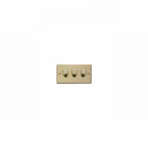 DIMMER 3GANG 2WAY 400W V.BRASS
