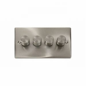 DIMMER 4GANG 2WAY 400W VIC SATIN CHROME