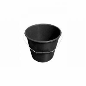 Bucket Household Black Plastic 6Ltr. Callibrated