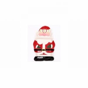Christmas Plate Santa Design 3Section 37cm