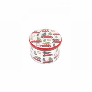 Christmas Tin Round 18x12cm