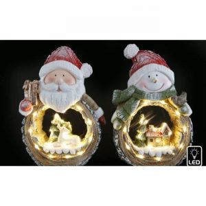 Christmas LED Picture Xmas Scene 25x35cm Santa