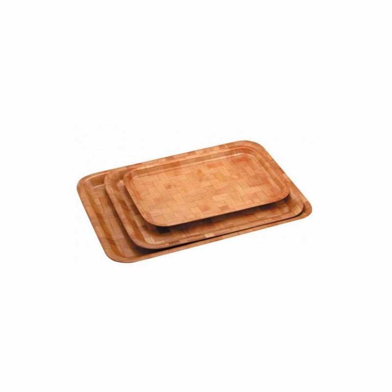 Tray Rect. Woven Wood 14x9" D