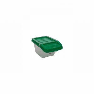 Box Recycling & Hinged Lid 30Ltr. Clear & Green