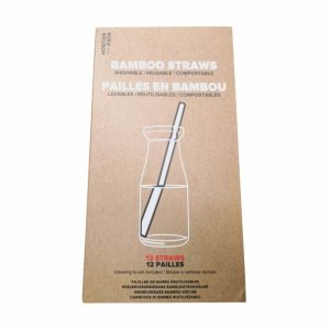 Straw Bamboo x12 & Cleaning Brush