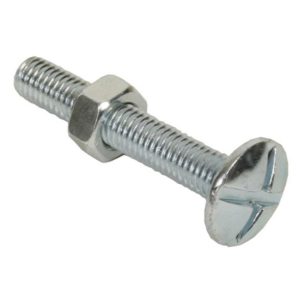 Bolt & Nut Roofing M6 x 30mm BZP