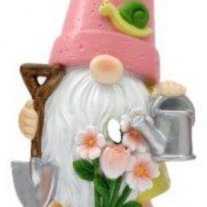 Ornamental Gnome 19cm Flower Pot Pink