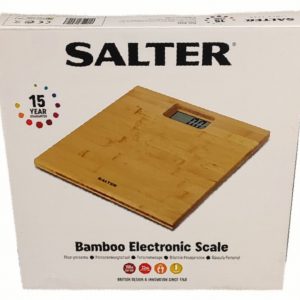Scales SALTER Bathroom Dig. Bamboo<150Kg 1xCR2032 Inc.  D