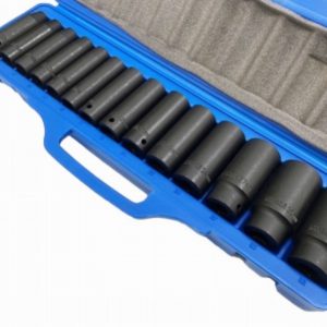Socket Set Impact MM 14Pce. 1/2" 10>32mm Cased