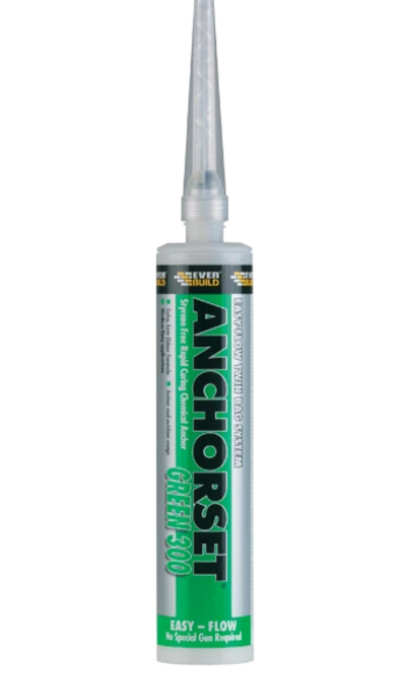 Adhesive Bolt & Stud Fix 300ml Cartridge Anchorset Green
