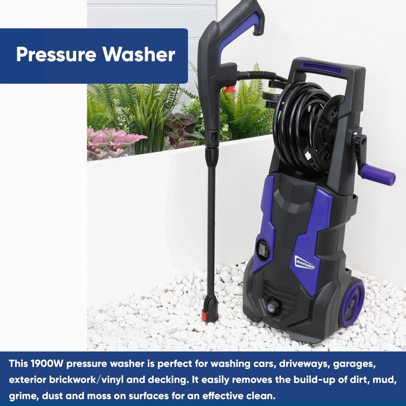Pressure Washer STREETWIZE 1900Watt 5Mtr. Hose and Accessories - Image 2