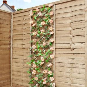 Solar Light Pink Flower on Trellis  D