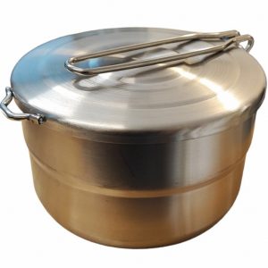 Camping Saucepan WARRIOR 1.5Ltr. SS Folding Handle Bagged