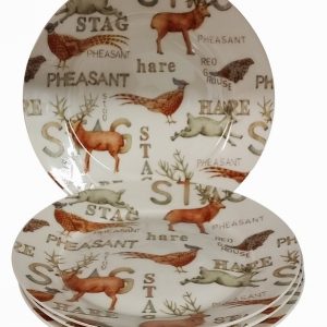 Plate FINE BONE CHINA Gamekeeper Design Side 17cmx4  D