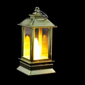 4 x 19cm Gold LED Decorative Lantern