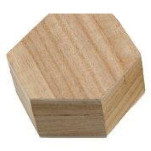 Small Hexagonal Hinged Wooden Ornamental Storage Box