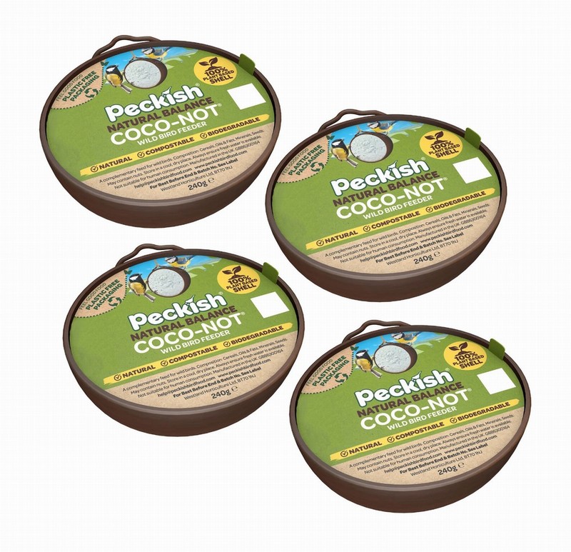 Bird Feeder PECKISH Wild Coco Not x4 - Warrior Warehouses