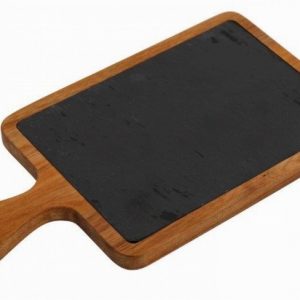 Serving Board Wood & Slate Rect. 33cm