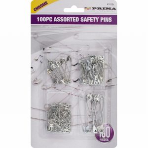 Safety Pins SEWING BOX Chrome x100