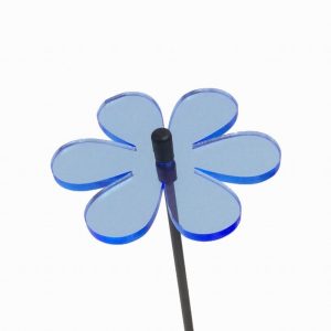 Suncatcher Fluorescent Blue Daisy Garden Stake 6x6x25cm