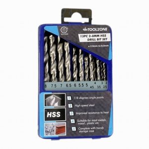 Toolzone 13 Piece 2>8mm HSS Drill Set