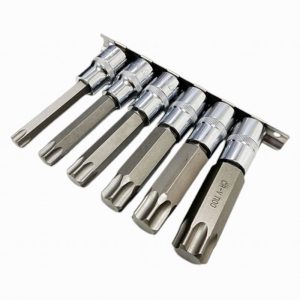 Toolzone 6 Piece 1/2" T55-T100 100mm Star Bits