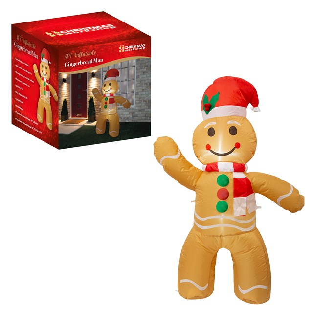 4ft Inflatable Christmas Gingerbread Man