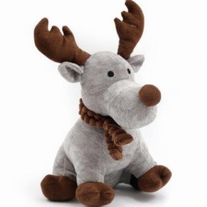 23 x 30cm Grey and Brown Christmas Reindeer Door Stop