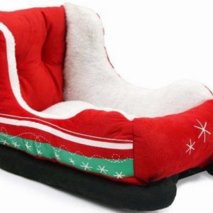 55 x 25cm Red Sleigh Christmas Pet Bed