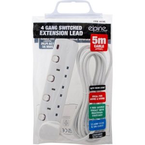 Elpine 4 Gang Switched Extension Lead