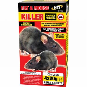NTI 4 x 20g Rat and Mouse Killer Sachets