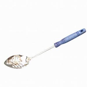 Spoon Slotted Chrome with WoodHandle