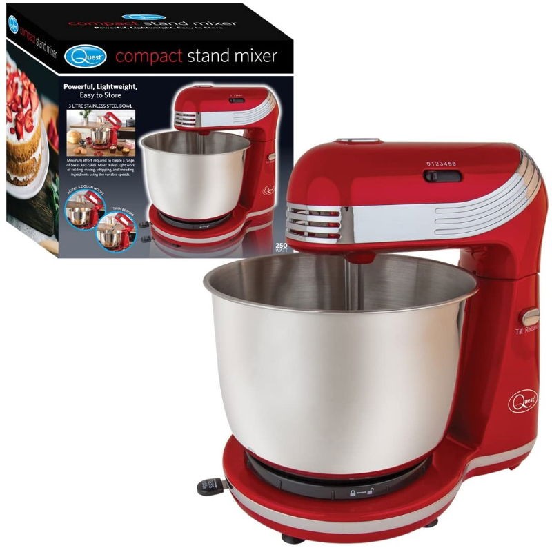 Food Mixer on Stand 250Watt 3Ltr. 6Speed Red