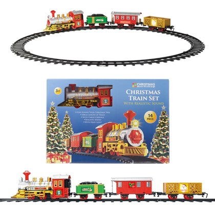 Chrismas Train with Three Carriages Req. 2xAA
