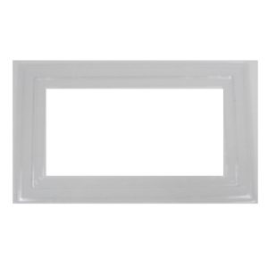 2 x 2 Gang White Plastic Finger Plates