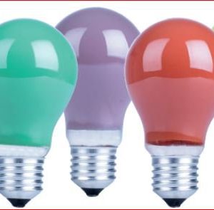 Lamp GLS Coloured ES 18Watt Halogen 10 Assorted