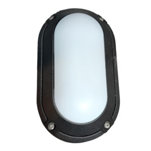 Light Exterior Bulkhead Black & Poly Oval 6Watt LED