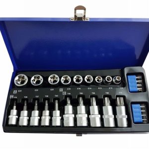 TorxStar Sockets Male & Female 27Pce. In Case