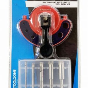 Drill Set Hollow Diamond Coated For Tiles & Glass x5 + Jig