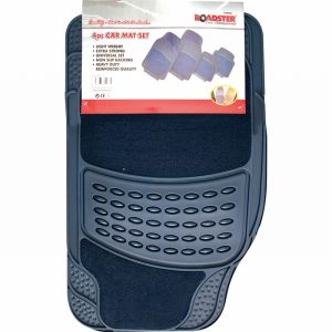 Roadster 4 Piece Ruber and Carppet Car Mat Set