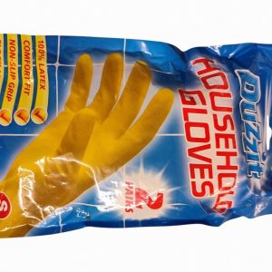 Gloves Household Rubber Small  9 Yellow x2 Pairs