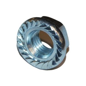 M4 Zinc Plated Nut with Serrated Flange
