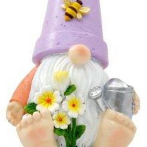 Ornamental Gnome 14.5cm Flower Pot Purple