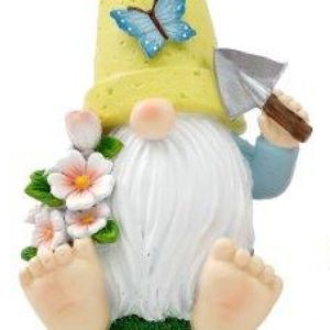 Ornamental Gnome 14.5cm Flower Pot Yellow