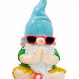 Ornamental Gnome 16.5cm Yoga Pose Blue Hat